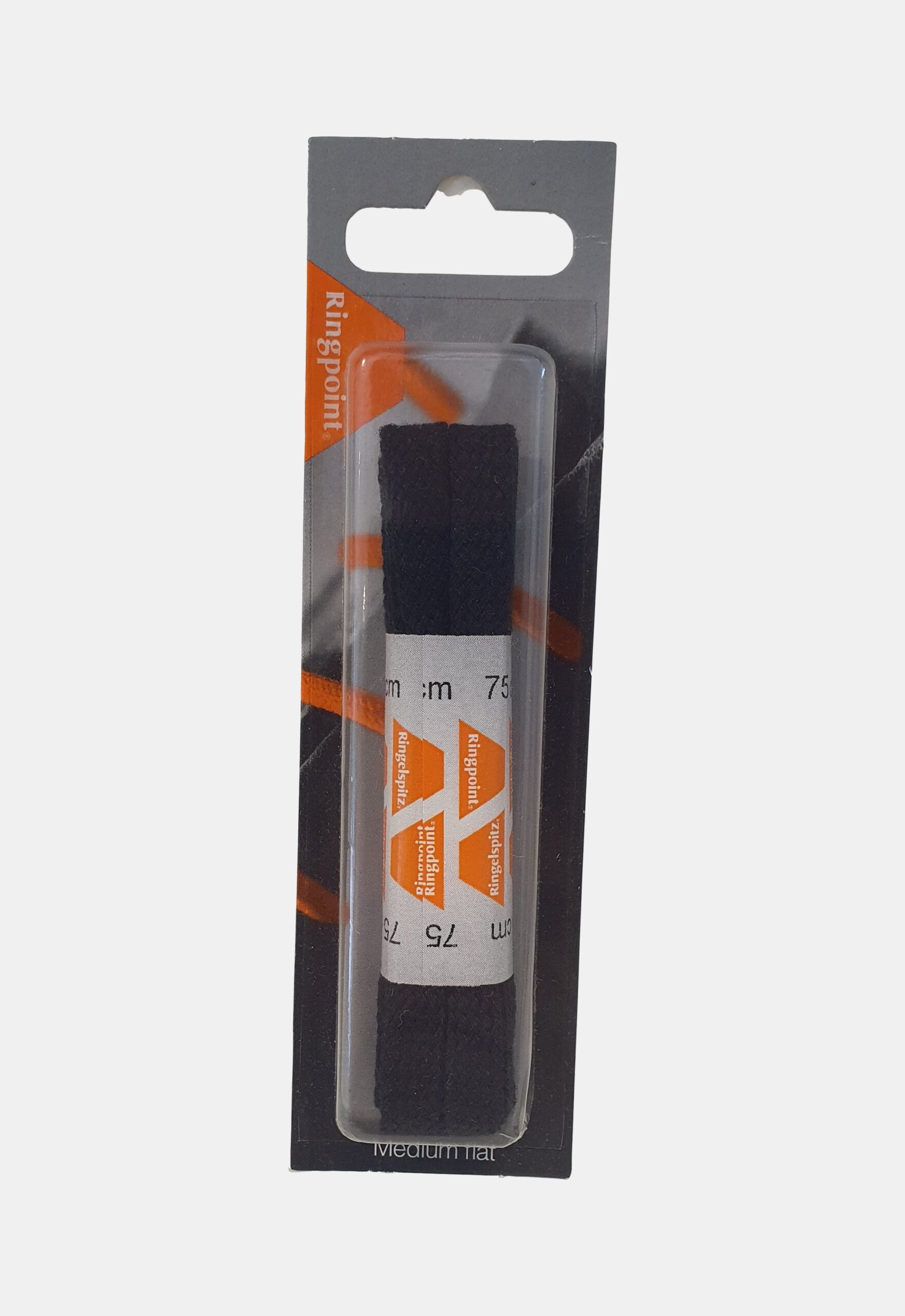 HUPSA Veters Zwart Plat 75cm (229225)