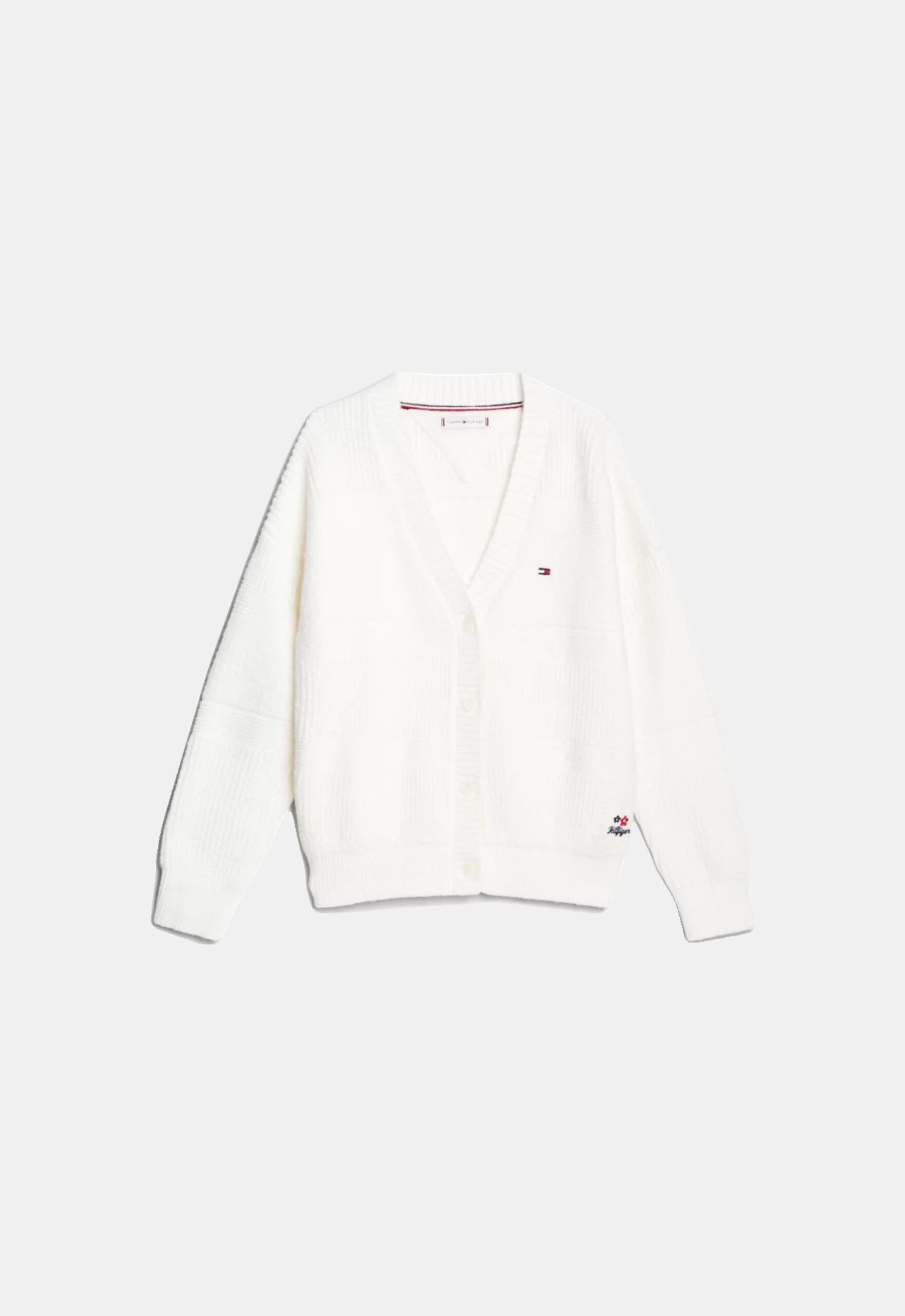 Tommy Hilfiger Cardigan met Textuur – Ancient White (229846)