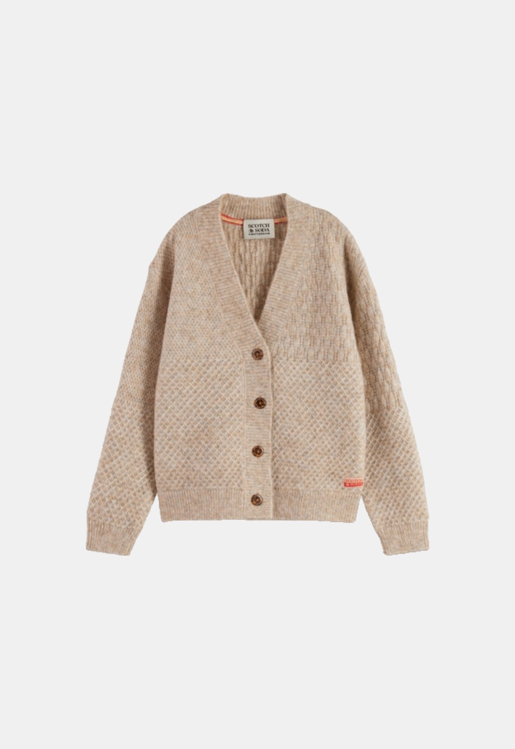 Scotch & Soda Cardigan ‘Oatmeal Melange’ (235675)