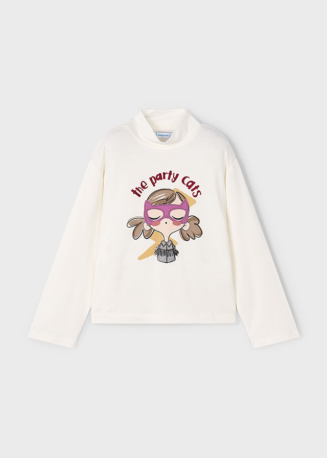 Mayoral Longsleeve met Opstaande Kraag  ‘The Party Cats’ (228304)