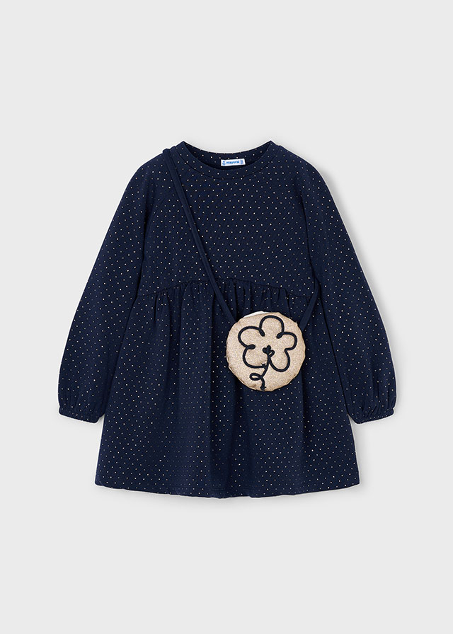 Mayoral Fleece Jurk met Handtasje (228406) Mayoral Fleece Jurk met Handtasje (228406)