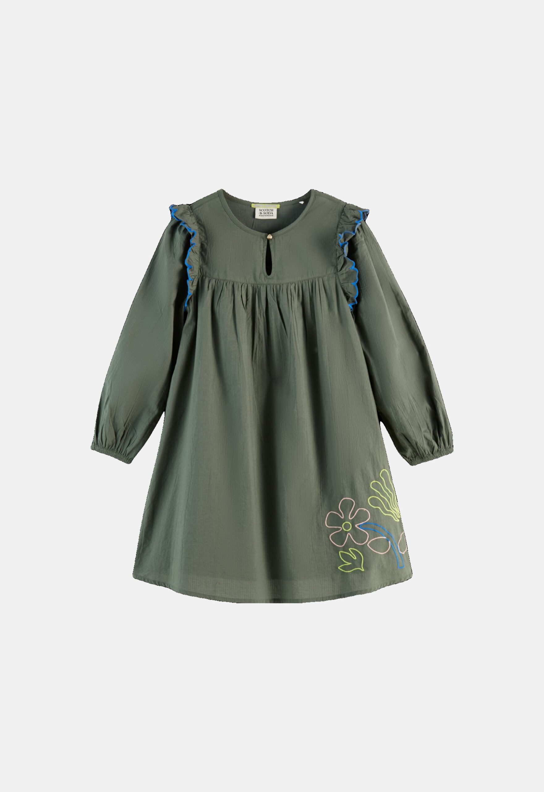 Scotch & Soda Seersucker Jurk met Borduursel (235731)