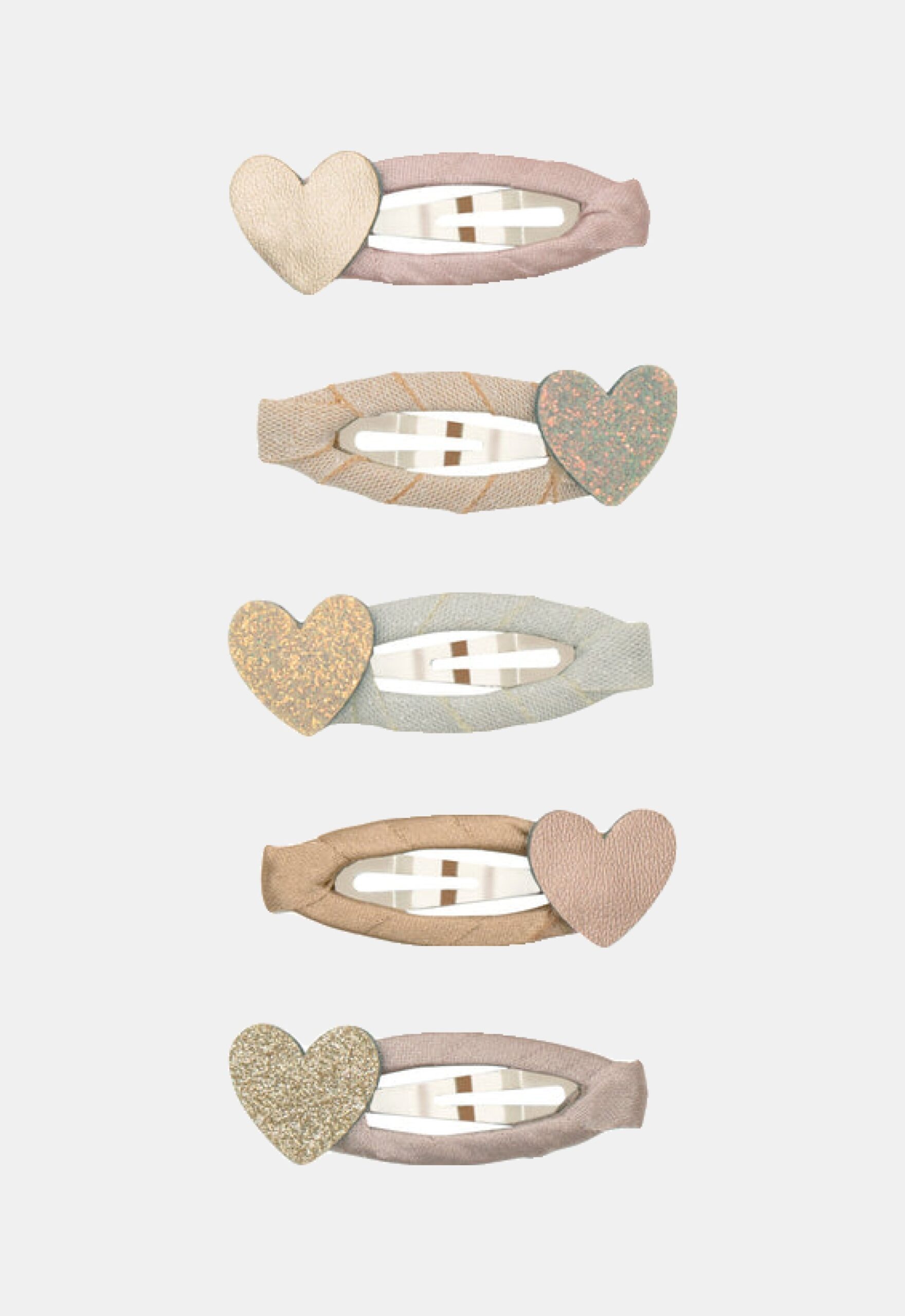 Mimi & Lula Set van 5 kleine Clic Clacs ‘Heart’ (227015)