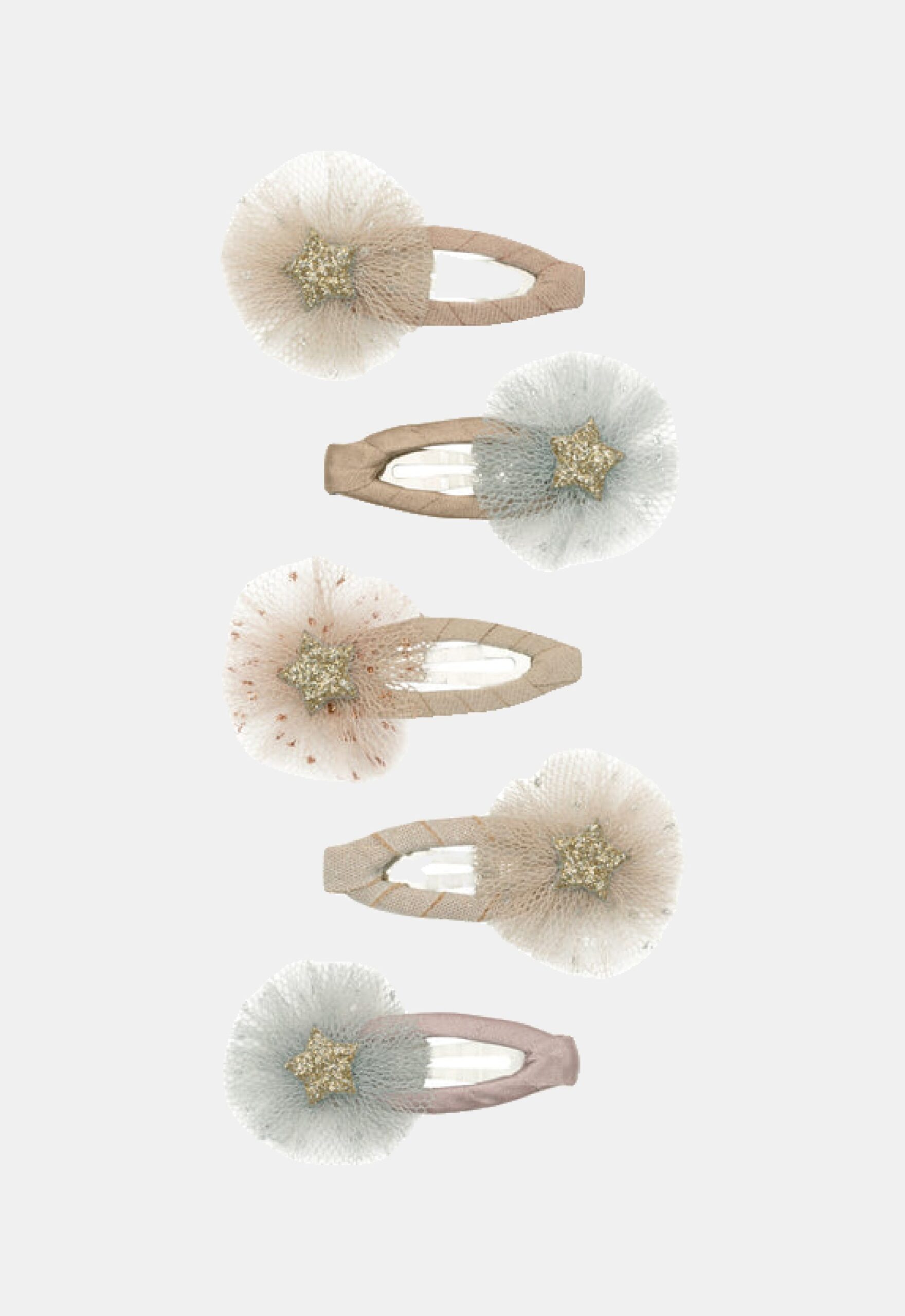 Mimi & Lula Set van 5 kleine Clic Clacs ‘Tule Rosette’ (227018)