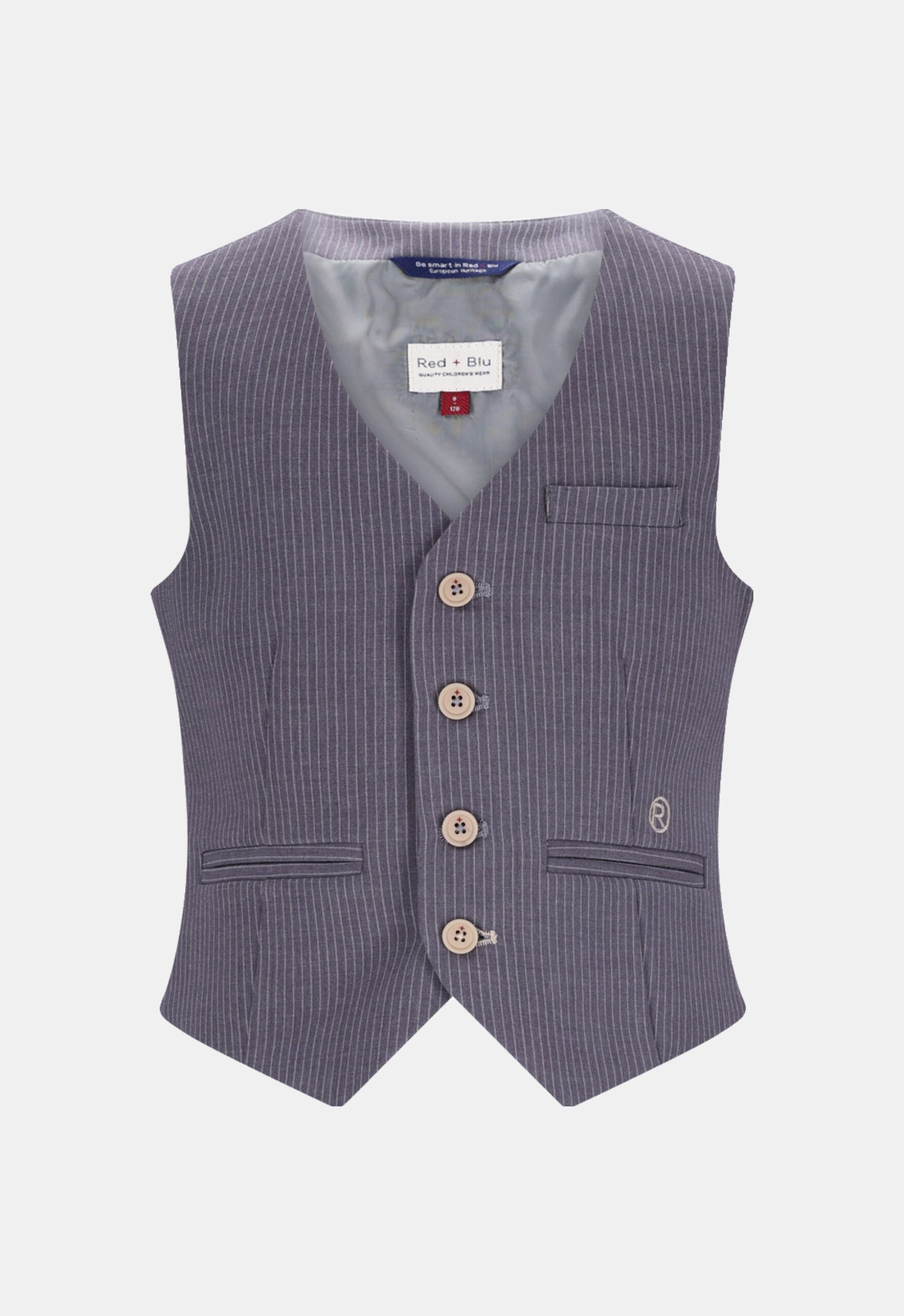 Red & Blu Gilet ‘Bond’ Grey (230569)