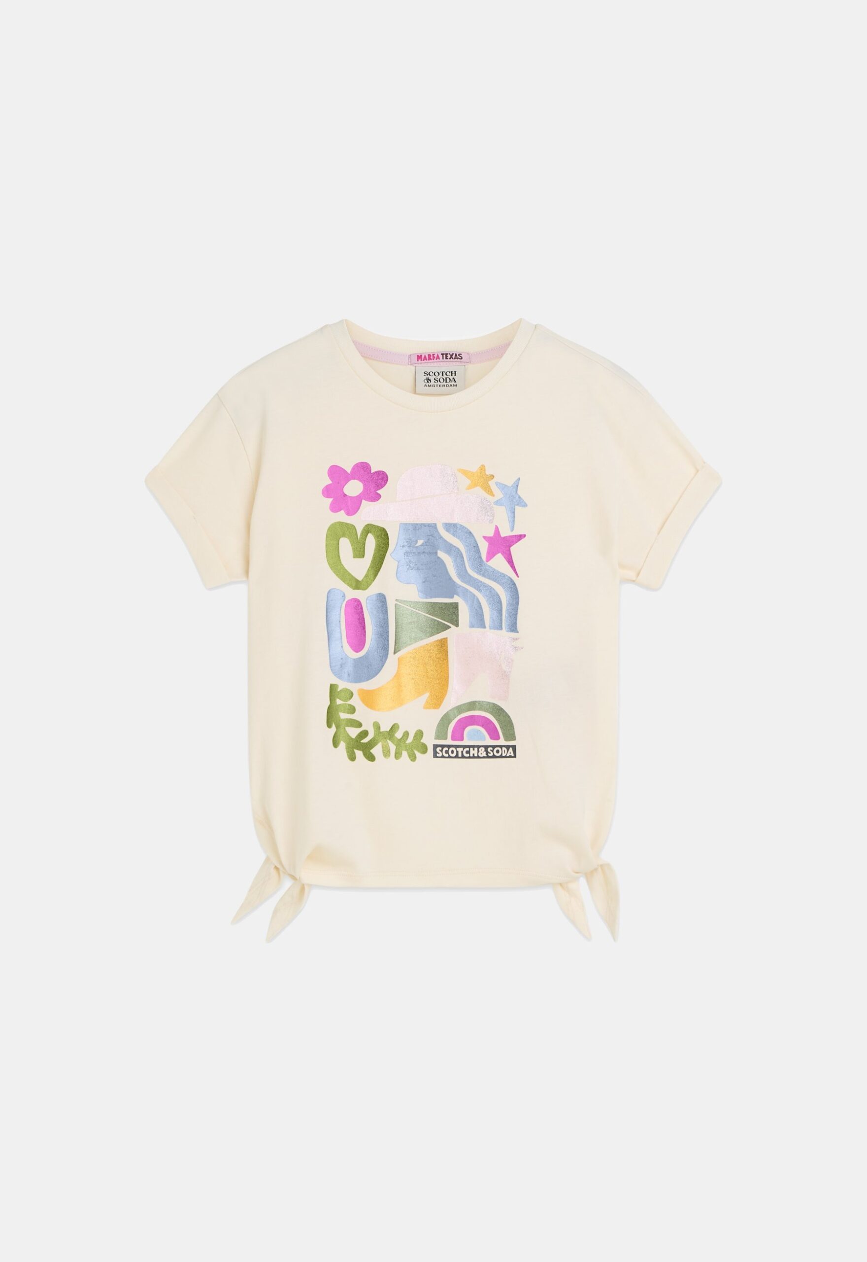 Scotch & Soda Knotted T-Shirt ‘Eggnog’ (235755) Scotch & Soda Knotted T-Shirt ‘Eggnog’ (235755)