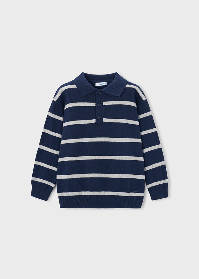 Mayoral Poloshirt ‘White Stripes’ (226955)