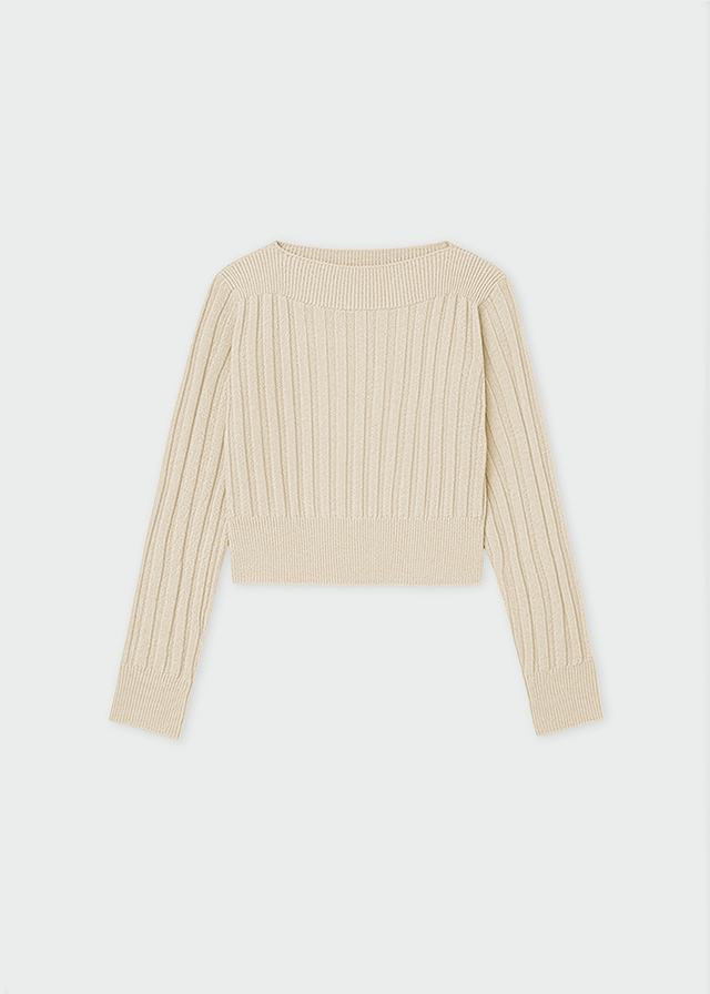 Mayoral Top ‘Ribbed Cream’ (226949)